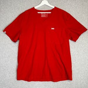 Figs Red FionLite Scrub top